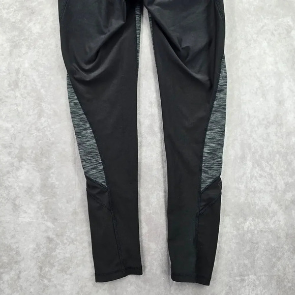 Avia Black Gray Long Mesh Legging Pant Bottoms Activewear Small - Picture 6 of 7